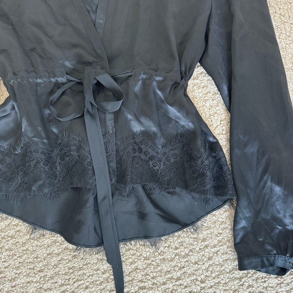 Rag & Bone Tomlin tie front silk blouse - Picture 5 of 8